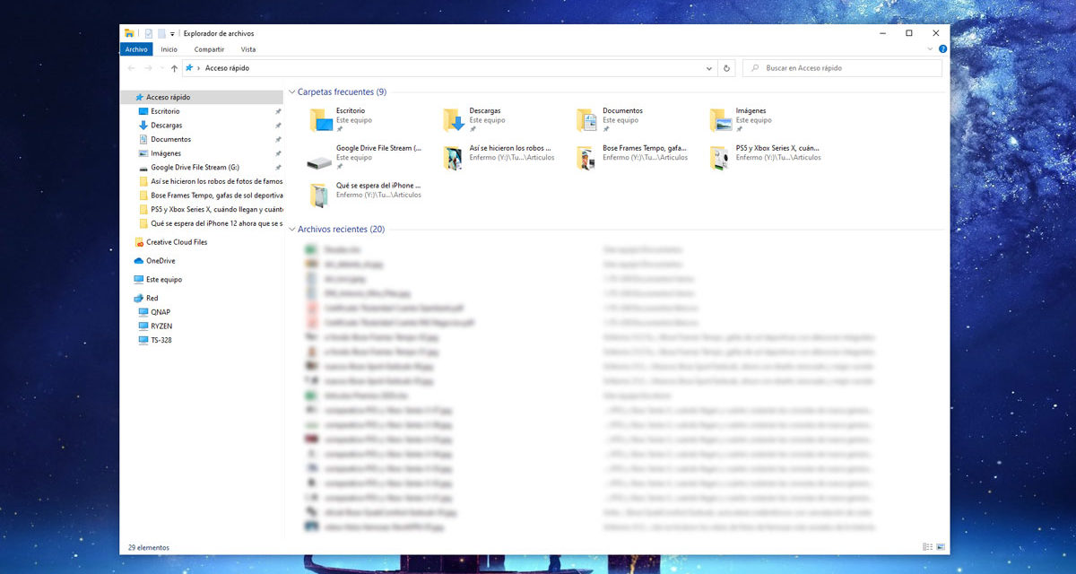 Cómo eliminar el historial de archivos recientes en Windows 10