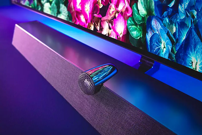 Philips OLED+935, ahora más inteligente y con barra de sonido integrada B&W 5 oficial Philips OLED+935 detalle barra