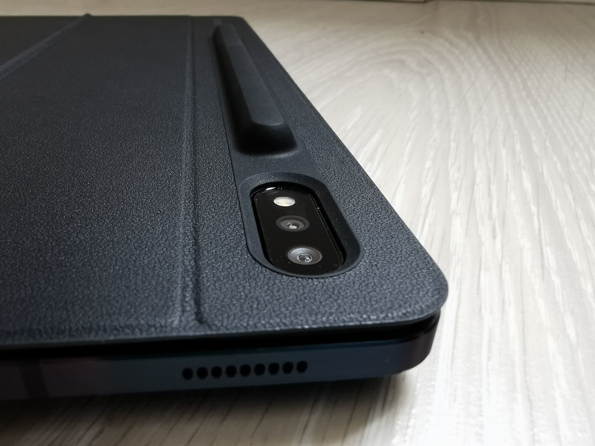 galaxy tab s7+ camara con funda