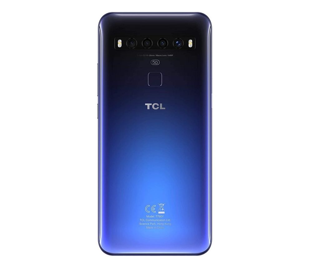 TCL 10 5G trasera azul