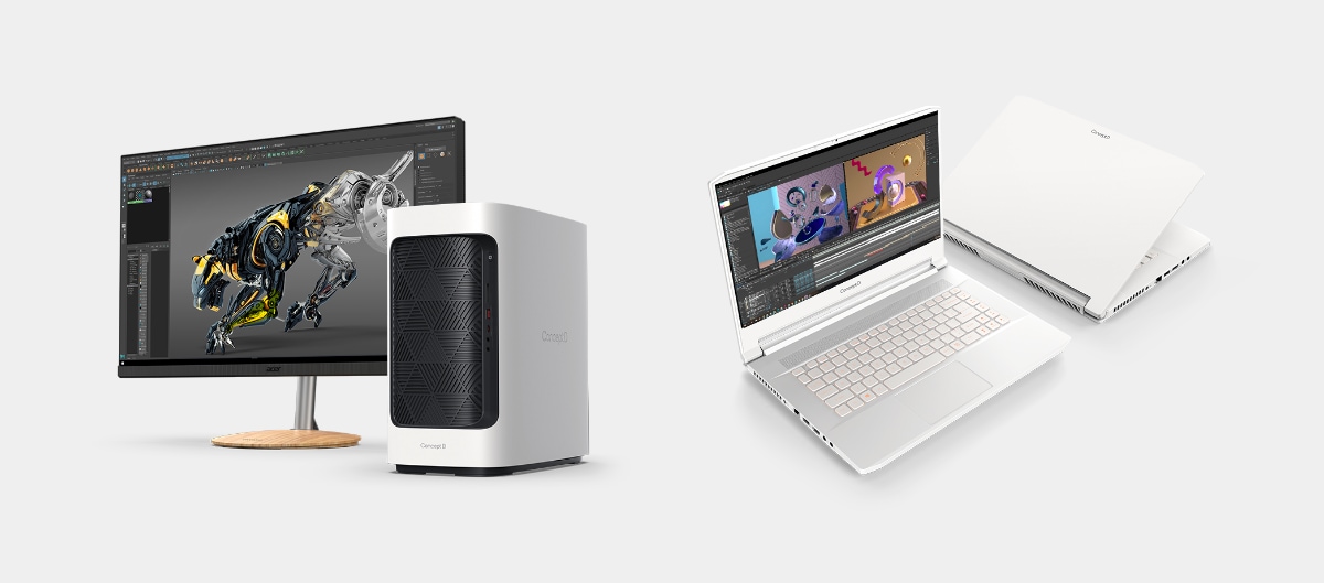 Acer ConceptD 300 y ConceptD 7: equipos profesionales de diseño con mucha potencia