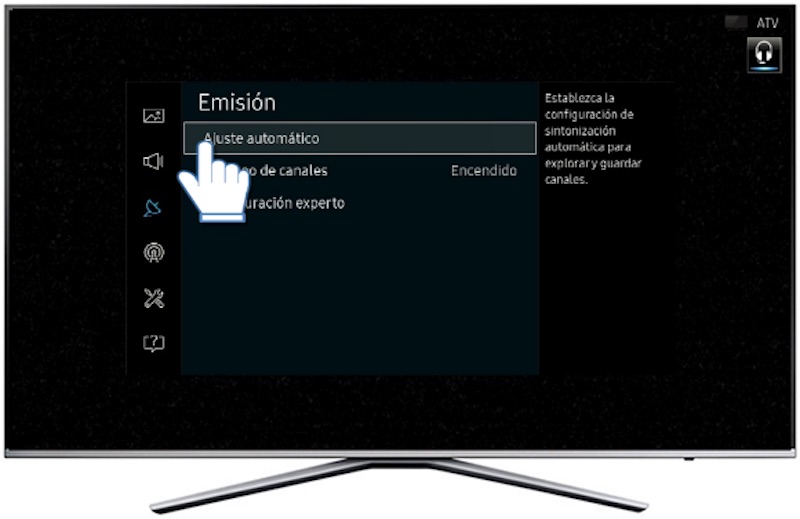 Cómo resintonizar y ordenar los canales manualmente en un TV Samsung 1