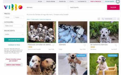 ¿Es legal vender perros por Internet en Vibbo o Wallapop?