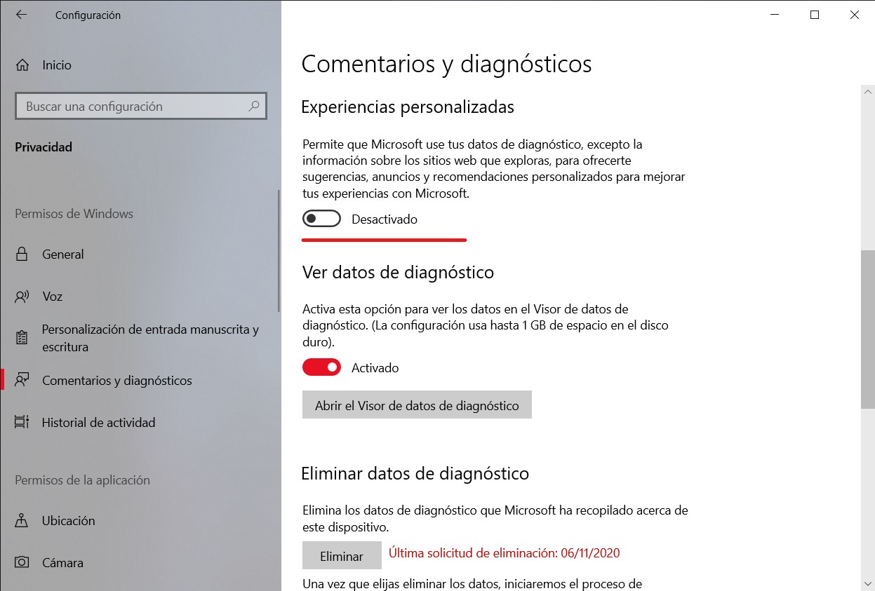 Cómo configurar los ajustes de privacidad en Windows 10 para que te espíen lo mínimo 2
