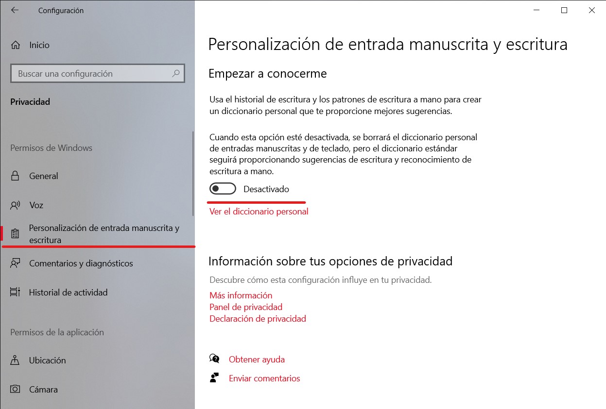 Privacidad en la escritura