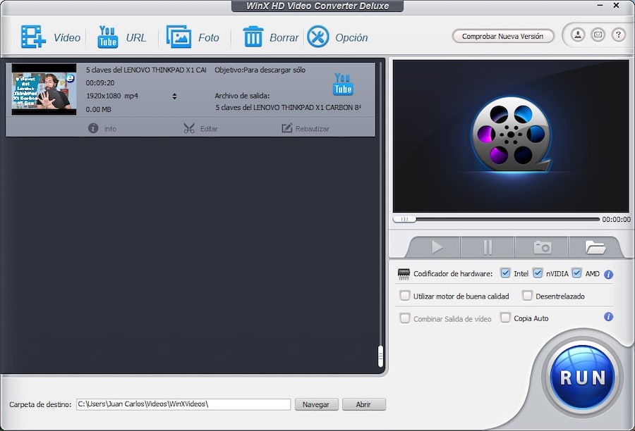 Convierte vídeos MP4 en cualquier formato con WinX HD Video Converter Deluxe 1