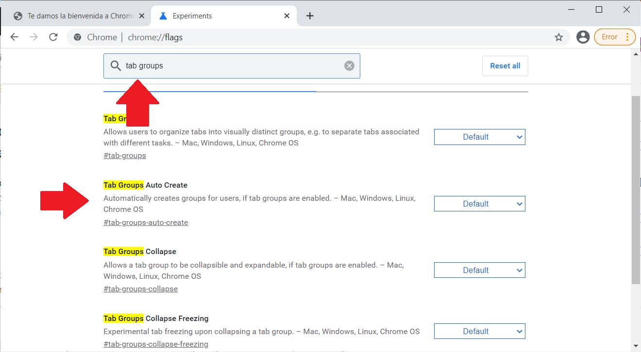 Grupos de pestañas automáticos: cómo activarlos en Chrome 3 Grupos de pestañas automáticos: cómo activarlos en Chrome 1