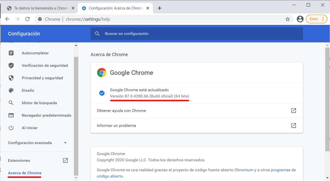 Grupos de pestañas automáticos: cómo activarlos en Chrome 2 Cómo comprobar qué versión de Chrome tengo