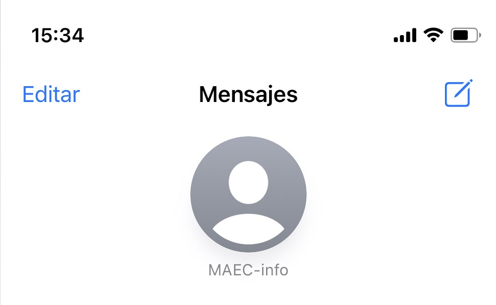 Contactos anclados en iMessage