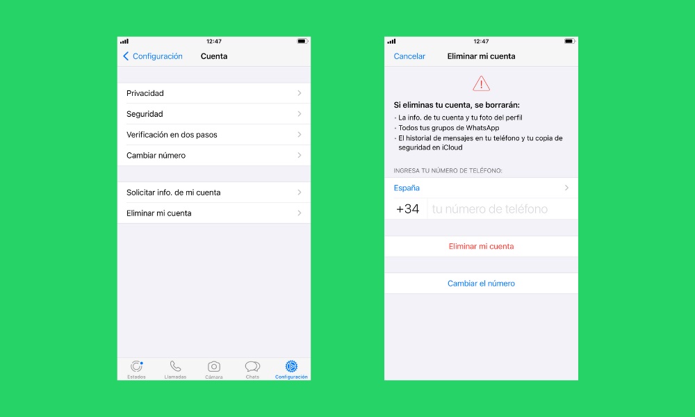 Cómo eliminar por completo tu cuenta de WhatsApp 2