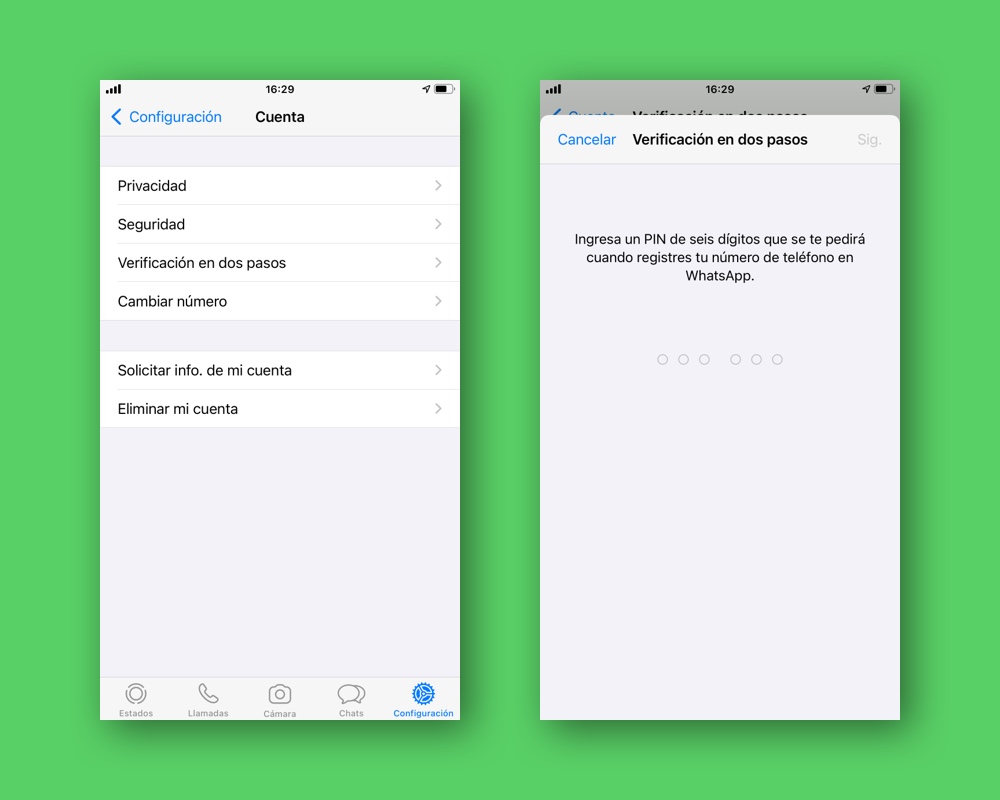 Cómo reforzar la privacidad de tu cuenta de WhatsApp 5