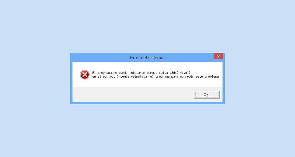 Cómo solucionar el error Falta D3DX9_41.dll en Windows 10