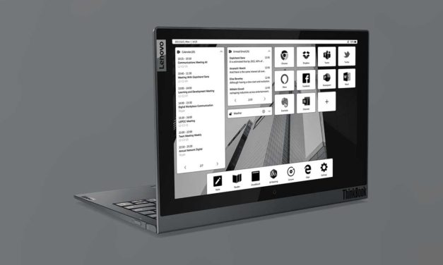 Este portátil de Lenovo tiene una pantalla de tinta electrónica