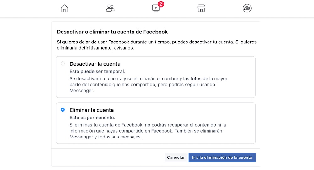 Temporalmente facebook desactivar Cómo eliminar
