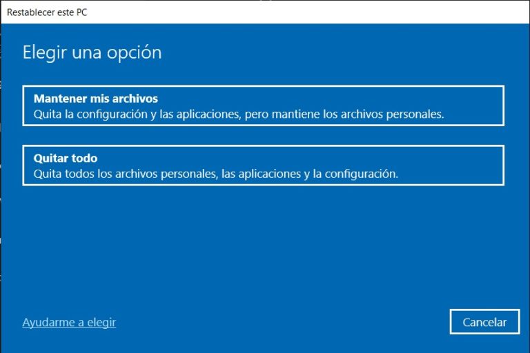 Así puedes formatear tu ordenador con Windows 10