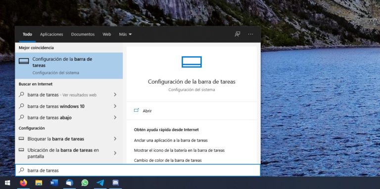 Personalizar la barra de tareas de Windows 10