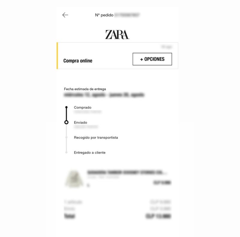 seguimiendo zara pedido no llega 2021