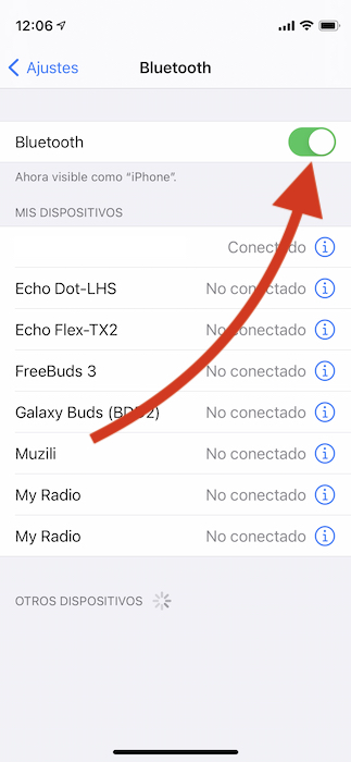 3 Activar y desactivar bluetooth