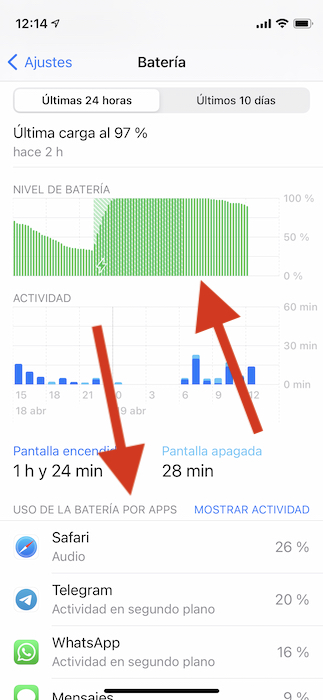 7 Info de la batería en iOS 14