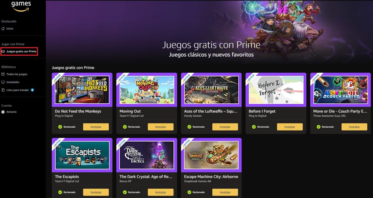 Amazon Games: cómo conseguir juegos gratis con Amazon Prime