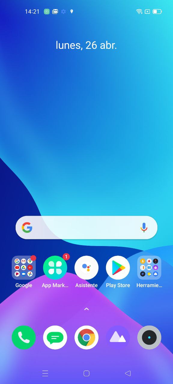 11 Pantalla de inicio en Realme UI