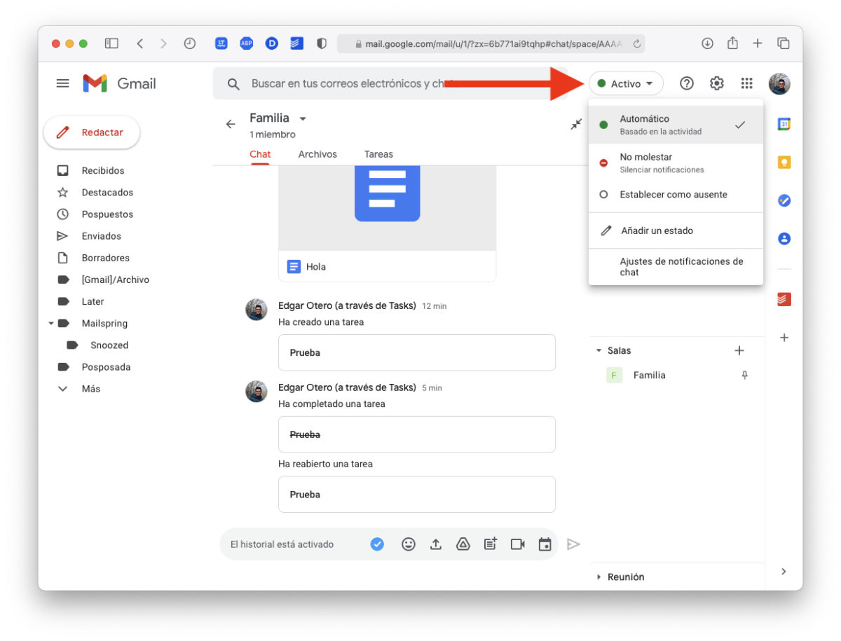 Google Workspace Updates ES: El correo electrónico dinámico de Gmail estará  disponible para el público en general el 2 de julio de 2019