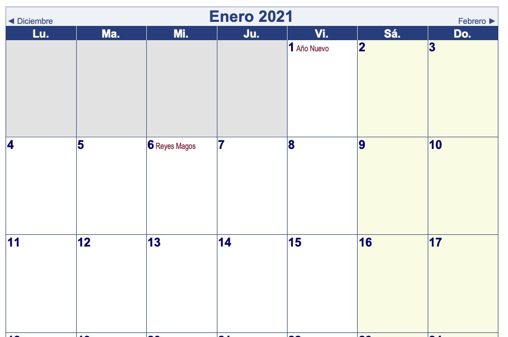 Calendario laboral 2022, calendarios con festivos por comunidad para descargar e imprimir 15