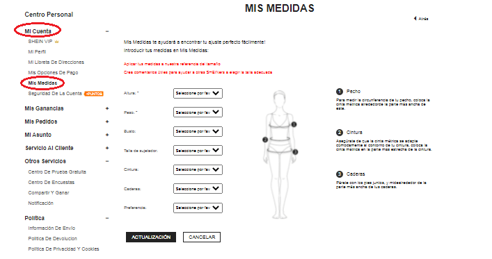 Cómo saber tu talla en Shein cuando vayas a comprar ropa 2