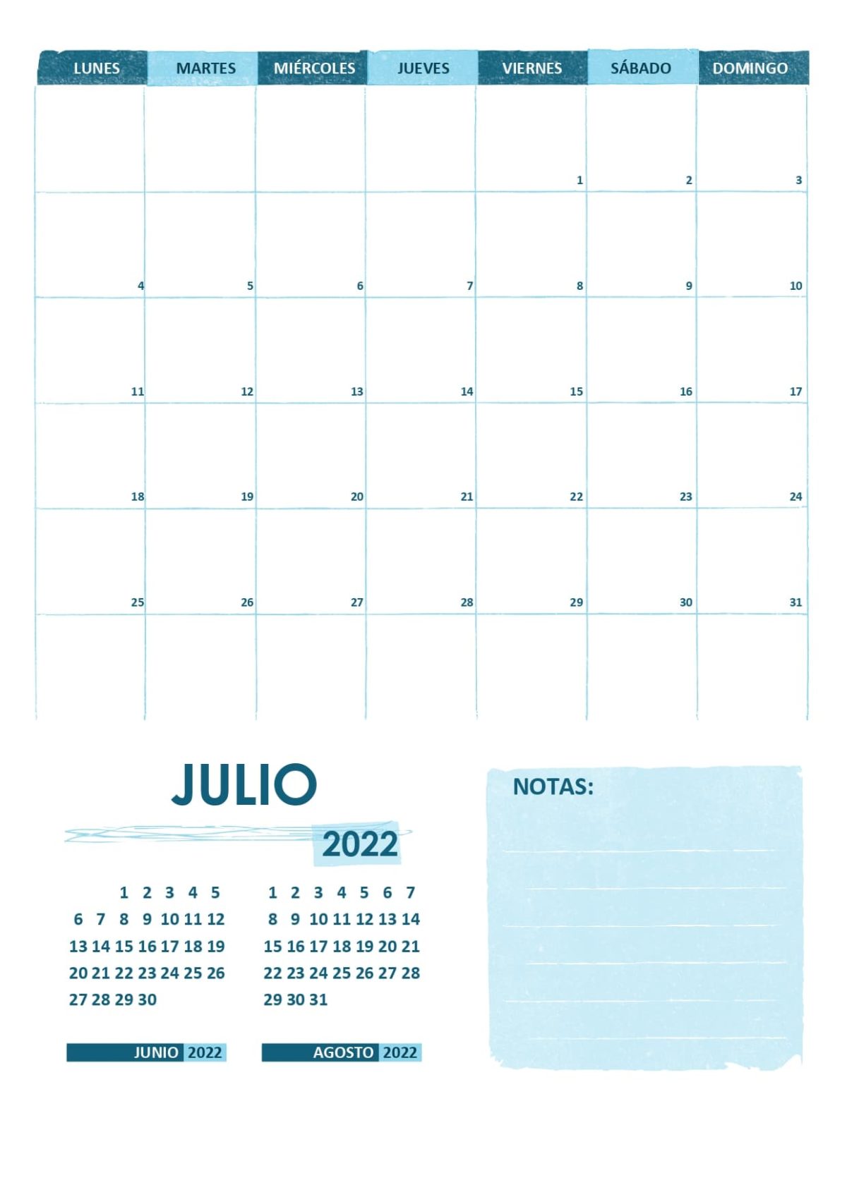 Plantilla calendario 2022 02 julio
