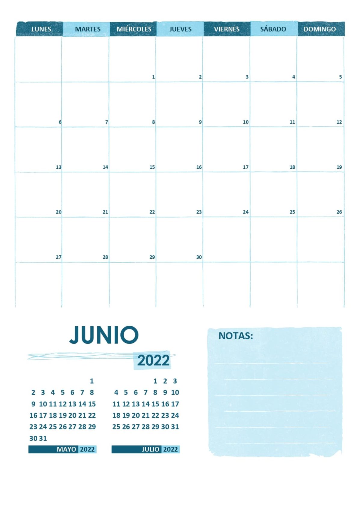 Plantilla calendario 2022 02 junio