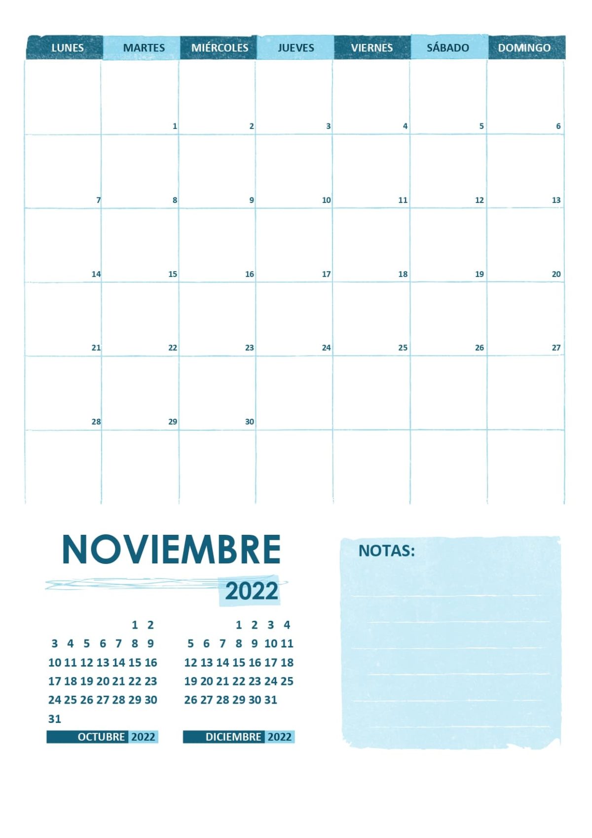 Plantilla calendario 2022 02 noviembre