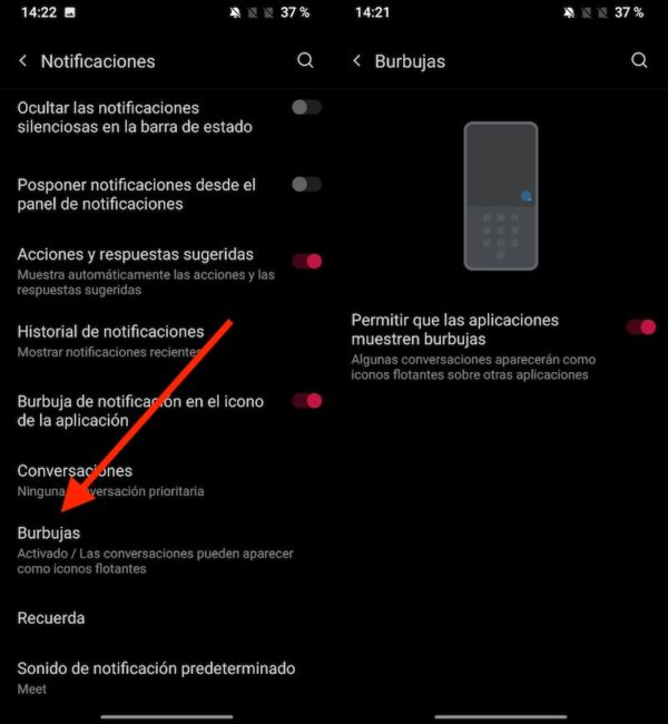 Cómo quitar la burbuja de los mensajes de Telegram de la pantalla del móvil
