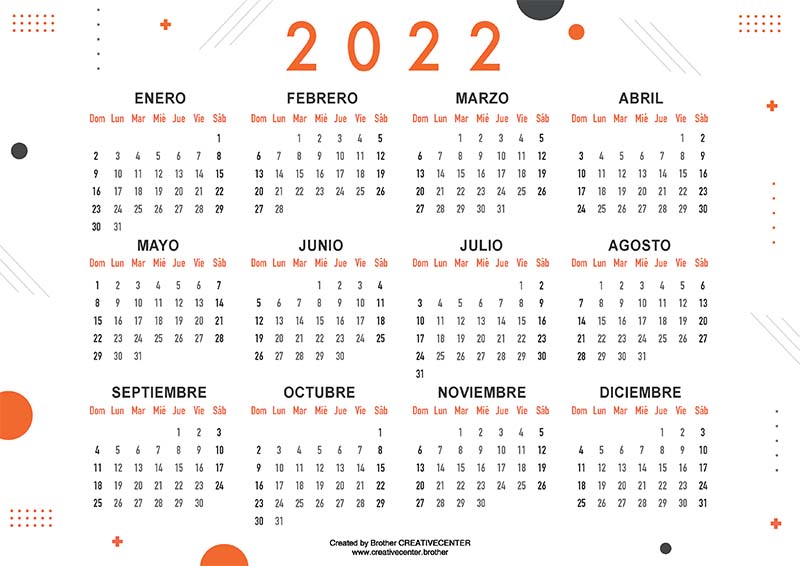 Calendario 2022, más de 100 plantillas para descargar e imprimir 6