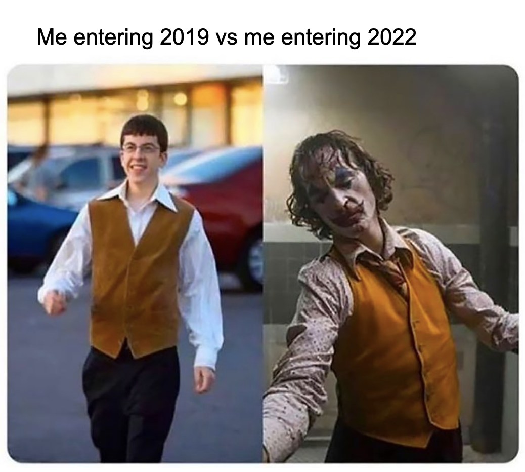 yo entrando al 2019 vs yo entrando al 2022