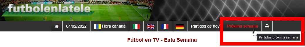 Con esta web sabrás el horario canal para ver cualquier partido de fútbol