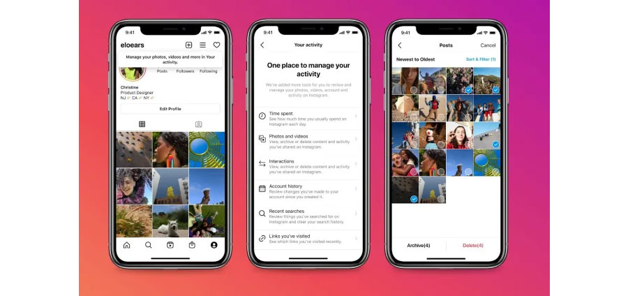 Tu Actividad en Instagram para borrar posts antiguos