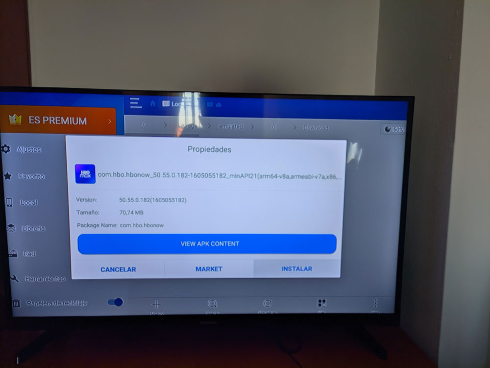 Instalar HBO Max en Amazon Fire TV con File Explorer