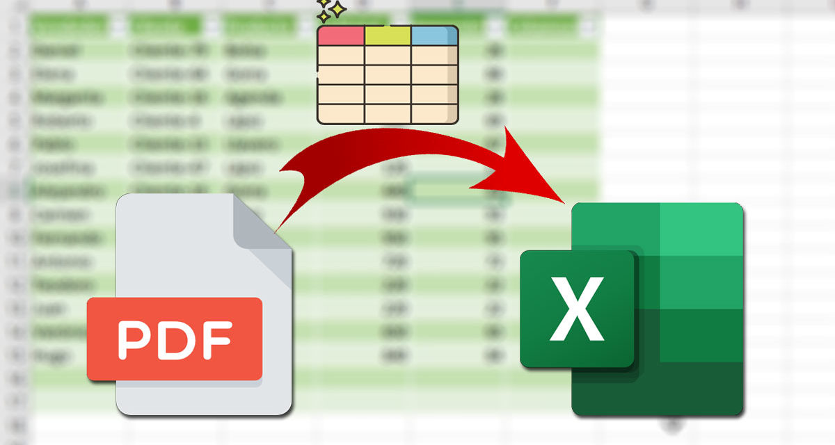 Cómo pasar tablas de PDF a Excel sin usar programas externos