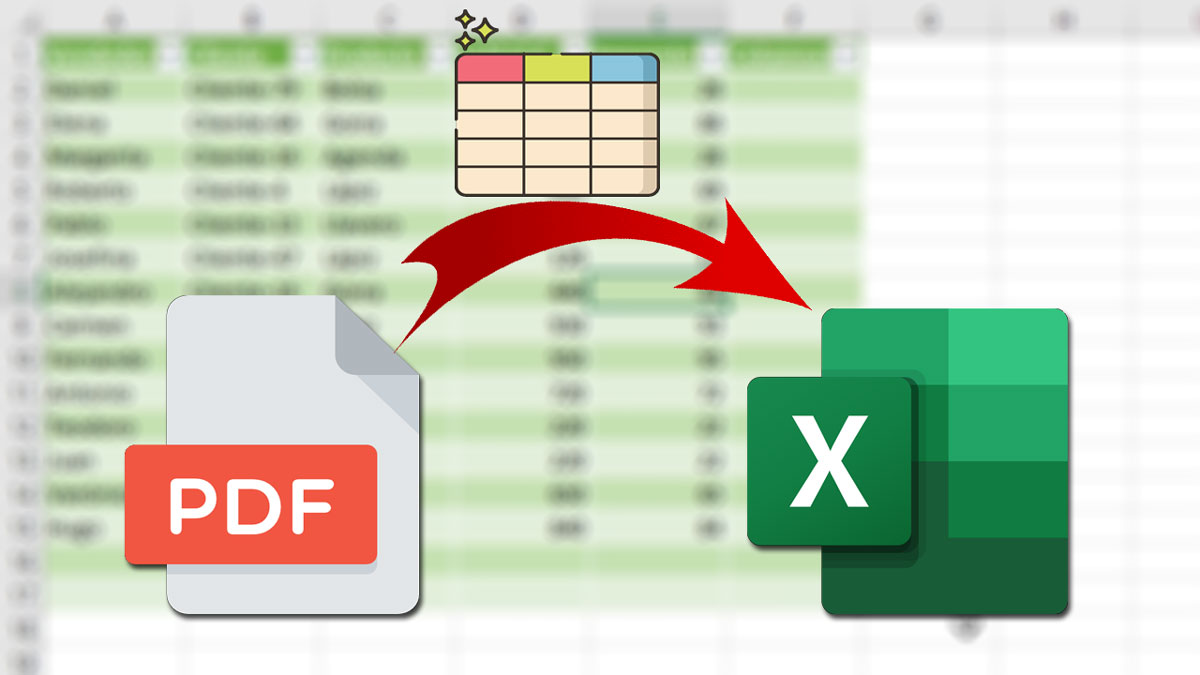 Pasar tablas de PDF a Excel