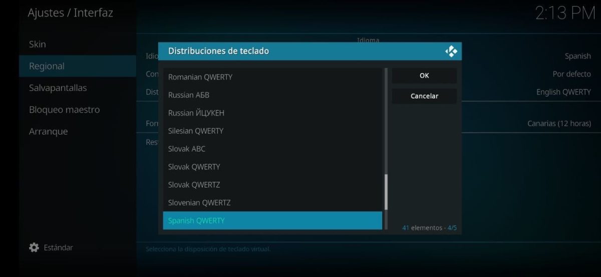 Cambiar lenguaje kodi espana