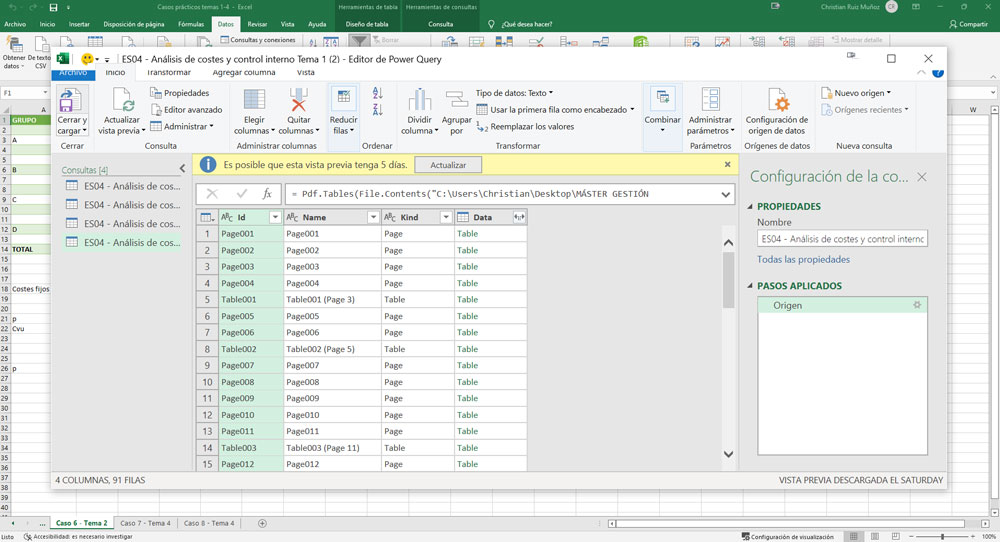 Pasar tabla del PDF a Excel 3