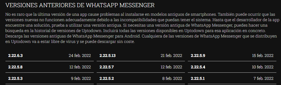 ¿Se puede descargar WhatsApp de Uptodown? 2