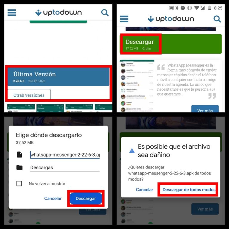 ¿Se puede descargar WhatsApp de Uptodown?