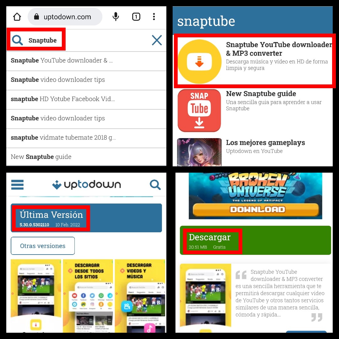 ▷ Uptodown tiene el APK de Snaptube que estás buscando