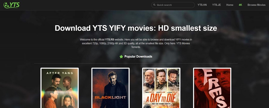 alternativas gamestorrents YTS YIFY