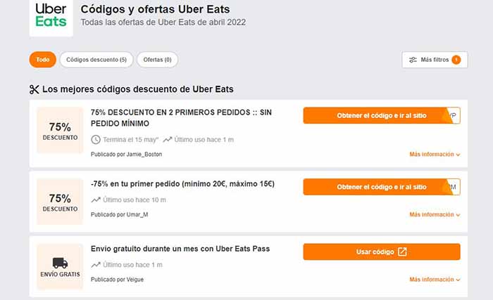 Todas las formas de conseguir descuentos y ofertas en Glovo y Uber Eats 2