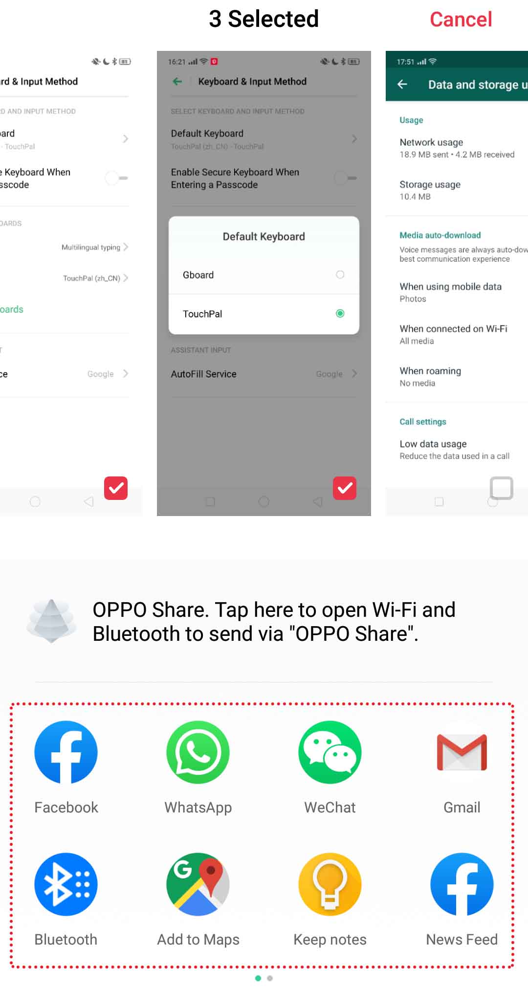 como funciona oppo share