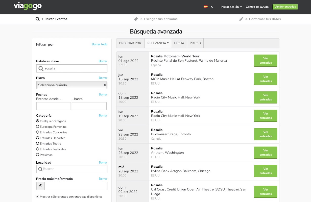 Ten cuidado con las entradas de Rosalía en viagogo, esta es la razón