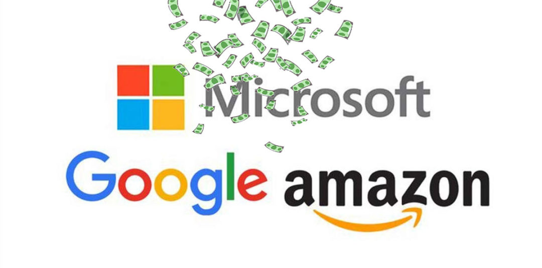 Con qué ganan más dinero Google, Microsoft y Amazon