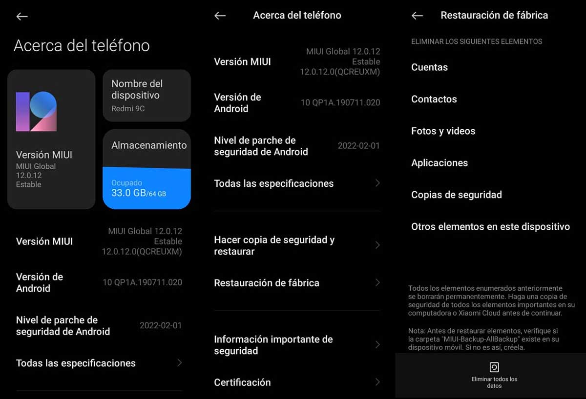 hard reset sistema xiaomi redmi note 11